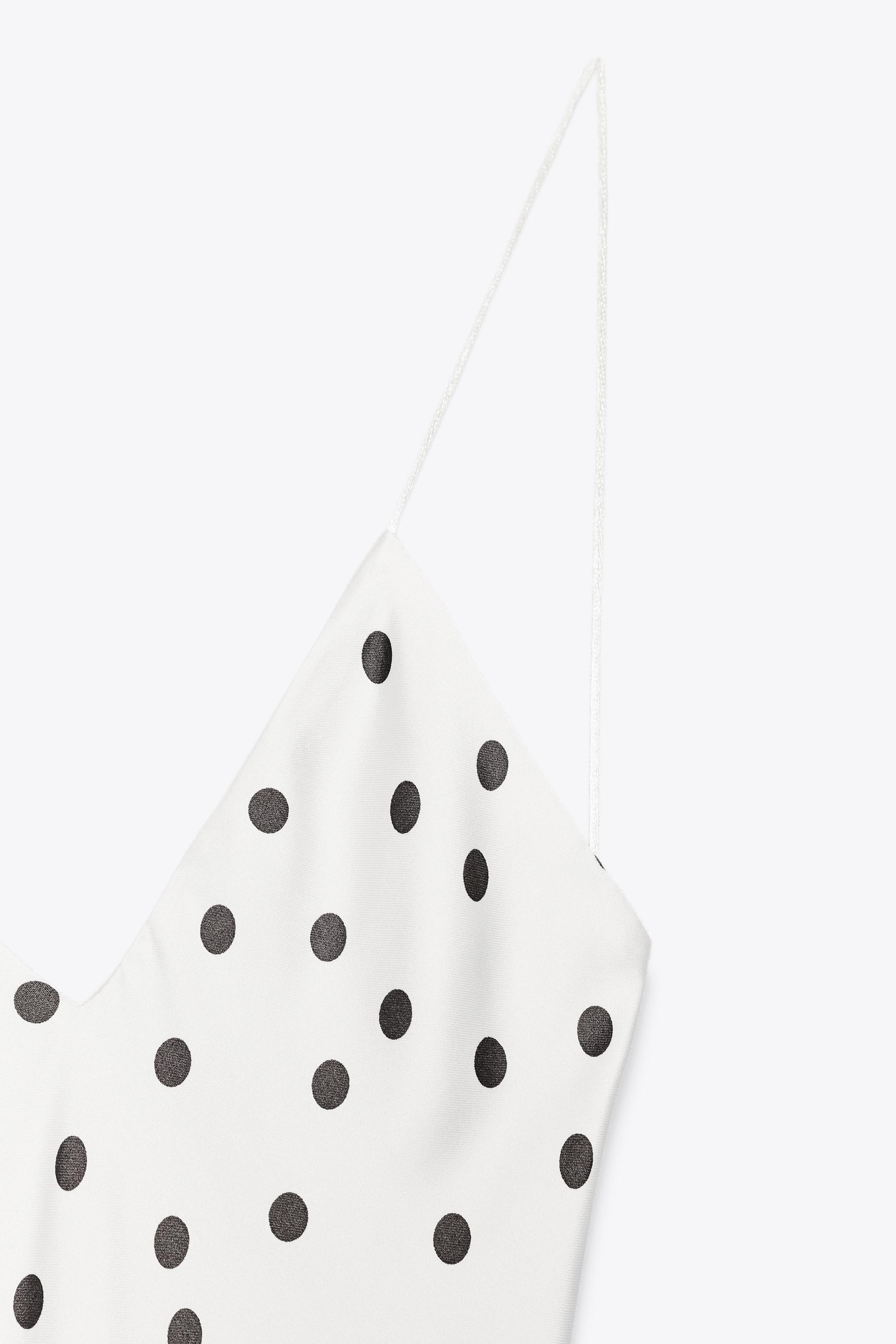 SATIN POLKA DOT MIDI DRESS